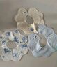 babycare嬰兒純棉口水巾新生寶寶花瓣圍嘴口水圍兜方巾28*28cm樹袋熊3條裝 曬單實(shí)拍圖