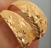 中鑫珠寶黃金耳環(huán)女滿天星足金999.9金耳環(huán)圓形磨砂生日送媽媽金耳釘 滿天星耳環(huán)一對(duì) 【現(xiàn)貨】6.1g 曬單實(shí)拍圖