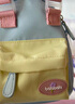 巴拉巴拉女童手拎包休閑包兒童布藝背包斜跨舒適撞色時(shí)尚甜美清新 藍黃色調00383 110cm 曬單實(shí)拍圖