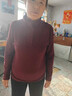 【爆款熱賣(mài)】新款秋冬加厚雙面絨木耳邊長(cháng)袖氣質(zhì)百搭減齡打底衫 紫紅色 2XL （建議120-130斤） 曬單實(shí)拍圖