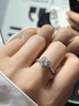 ICESTRELLA進(jìn)口莫桑石鉆戒女愛(ài)心款心形戒指一克拉求婚結婚訂婚送女友 1克拉莫桑石閉口 9碼 曬單實(shí)拍圖