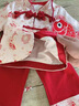 G.DUCKKIDS小黃鴨一周歲寶寶衣服嬰兒套裝兒童禮服唐裝小女孩國風漢服兩件套 紅色 90 尺碼1~2歲【 80-90cm】 曬單實拍圖