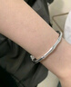 中國黃金（CHINA GOLD）S999足銀手鐲女款竹節(jié)銀鐲子七夕情人節(jié)生日禮物送女友老婆媽媽 竹節(jié)手鐲+品牌禮盒 19.5克 曬單實拍圖