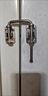 衛辭門(mén)插銷(xiāo)門(mén)鎖免打孔安裝卡扣防盜門(mén)玻璃門(mén)90度不銹鋼門(mén)栓固定搭扣 亮銀色【打孔/免打孔兩用】 曬單實(shí)拍圖