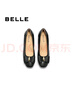 百麗（Belle）氣質(zhì)優(yōu)雅淺口單鞋女商場(chǎng)同款舒適牛皮粗跟單鞋D8Q1DAQ5預售 黑色 38 (240mm) 曬單實(shí)拍圖