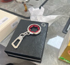 萬寶龍MONTBLANC 大班系列六角白星銀紅色鑰匙扣128746 七夕禮物 曬單實(shí)拍圖