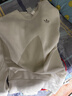 adidas經(jīng)典時(shí)尚寬松抓絨圓領(lǐng)衛衣套頭衫男女秋季阿迪達斯三葉草 白色 M 曬單實(shí)拍圖