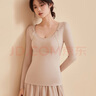 婧麒（JOYNCLEON）孕婦哺乳吊帶背心內衣產(chǎn)后內搭喂奶免穿帶胸墊加絨秋冬 淺卡其 Jbx154983 雙面暖感絨 循環(huán)鎖溫 L 曬單實(shí)拍圖