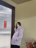 VEOX羽絨棉服女2025新款冬季加厚面包服短款棉衣韓版寬松外套棉襖 香芋紫色 M 105-120 曬單實(shí)拍圖