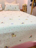 雅鹿A類(lèi)新疆棉全棉床蓋牛奶絨榻榻米床單純棉夾棉炕蓋墊子床鋪三件套 五彩小愛(ài)心【A版全棉B版寶寶絨 正反可用】 225x245cm-單床蓋 曬單實(shí)拍圖