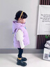 G.DUCKKIDS小黃鴨童裝女童馬甲外穿秋冬2025新款兒童坎肩背心寶寶庫洛米夾克 紫色馬甲 90 建議80-90cm1歲半-2歲 曬單實拍圖