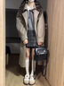 鳳蝶兒連衣裙子女裝秋裝2025年秋季新款韓版學院風多巴胺穿搭女氣質顯瘦 毛衣+領帶+裙子 S 曬單實拍圖
