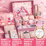 金值【配手表】公主文具套裝 小學(xué)生學(xué)習用品初中開(kāi)學(xué)大禮包伴手禮開(kāi)學(xué)手帳女孩兒童盲盒生日禮物禮盒 曬單實(shí)拍圖