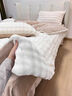 Nest簡(jiǎn)約風(fēng)冬季保暖獺兔毛四件套立體絨球加厚牛奶絨被套床上用品 YS-絨-泡芙-奶油白 床笠款 四件套 1.2米（適合被芯150*200） 曬單實(shí)拍圖