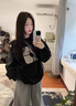 魯雅爾美式運(yùn)動(dòng)褲女秋季高街潮流垂感闊腿休閑褲寬松直筒百搭舒適衛(wèi)褲 灰色 L 曬單實(shí)拍圖