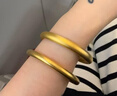 中國黃金（CHINA GOLD）黃金手鐲足金泥鰍背古法心經(jīng)手鐲金鐲子結婚三金生日禮物 約26g（56圈口現貨）多退少補 曬單實(shí)拍圖