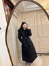 厚公主長款羽絨服女2025冬季新款修身顯瘦加厚保暖外套大毛領過膝 黑色 M 310G建議105-120斤 曬單實拍圖