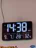 漢時(shí)（Hense）LED大屏電子鐘掛墻客廳數(shù)字時(shí)鐘桌面鬧鐘智能對(duì)時(shí)掛鐘HW600黑WIFI 曬單實(shí)拍圖
