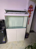 森森（SUNSUN）新款超白魚缸客廳玻璃大型水族箱智能觸控家用免換水底濾缸 超白1米35寬 無(wú)極變光+新式底濾 烤漆白 曬單實(shí)拍圖
