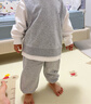 巴拉巴拉童裝男童長(cháng)袖套裝兒童運動(dòng)服2025新款春裝假兩件都市時(shí)尚 灰白色調00321 100 曬單實(shí)拍圖