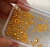 同心鳳足金999黃金散珠手鏈純金重工古法小金珠子轉運珠隔珠手串金鏈子 0.8g,4mm古法珠-4顆 曬單實(shí)拍圖