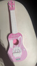 35cm兒童樂器尤克里里小吉他 迷你四弦可彈奏早教音樂Guitar玩具 8042A-35cm粉色兔子款 曬單實(shí)拍圖