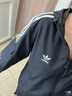 adidas經(jīng)典三條紋運動(dòng)連帽夾克外套男女秋季阿迪達斯三葉草 黑色   L 曬單實(shí)拍圖