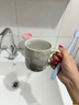 陶瓷漱口杯一家三口刷牙杯一家四口漱口杯情侶牙刷杯家庭套裝牙缸 陶瓷漱口杯【漸變灰】1個(gè)裝 曬單實(shí)拍圖