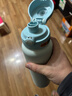 樂扣樂扣吸管保溫杯成人大容量1000ml水杯直飲杯316不銹鋼雙飲杯子熱水瓶 曬單實(shí)拍圖