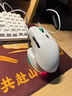 雷神（ThundeRobot）ML7 高階輕量化無(wú)線(xiàn)游戲電競辦公鼠標 有線(xiàn)/2.4G/藍牙三模連接PAW3311 人體工學(xué)無(wú)孔設計 白色 曬單實(shí)拍圖