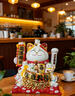吉貓?zhí)谜胸?cái)貓擺件開(kāi)業(yè)大號(hào)自動(dòng)搖手店鋪前臺(tái)家居客廳裝飾發(fā)財(cái)貓送禮禮品 32CM高【我為財(cái)運(yùn)舉大旗】搖手貓 【禮盒+坐墊+圍脖】電池插電兩用 曬單實(shí)拍圖