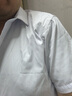 羅蒙（ROMON）純色商務(wù)職業(yè)正裝男士白襯衫工裝男裝短袖襯衣男CS72白色6XL 曬單實(shí)拍圖