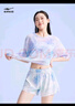 鴻星爾克（ERKE）泳衣女分體三件套海邊游泳潛水度假寬松大碼遮肉顯瘦泳裝溫泉 曬單實拍圖
