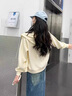 真維斯（JEANSWEST）運動(dòng)套裝女連帽開(kāi)衫衛衣闊腿褲兩件裝2025新款休閑時(shí)尚穿搭一整套 衛衣 米色 純色+長(cháng)褲 米色 純色 S 曬單實(shí)拍圖