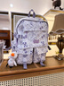 viney可愛(ài)書(shū)包初中高中大學(xué)生雙肩包女大容量4-6年級小學(xué)生背包高顏值 紫色+小鴨掛件 簡(jiǎn)約輕便通勤減負旅行包電腦包 曬單實(shí)拍圖