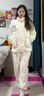 貓人（MiiOW）珊瑚絨睡衣女秋冬加絨加厚女士家居服法蘭絨可外穿長(cháng)袖居家服卡通 3611-主圖款【加厚保暖珊瑚絨】 L 【推薦體重100-120斤】 曬單實(shí)拍圖