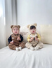 G.DUCKKIDS小黃鴨童裝嬰兒衣服秋冬季2024新生兒連體衣寶寶呆萌狗背帶褲春季 咖色 80cm 80碼7-11月(建議寶寶75-)cm 曬單實(shí)拍圖