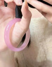 沫蘭（MOLADY）2025新款冰種粉玉手鐲女美人玉髓鐲子實(shí)用教師節生日禮物送女老師 【瑩潤玉髓】桃之夭夭手鐲 手鐲圈口56 曬單實(shí)拍圖