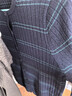 優(yōu)衣庫女裝精紡美利奴羊毛羅紋圓領(lǐng)條紋針織短開(kāi)衫秋冬新款481408 69 藏青色 M /160/84A 曬單實(shí)拍圖