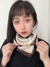 恒源祥磁扣絲巾女新款多功能春夏百搭高級感棉麻小方巾護頸領巾懶人圍巾 杏色線條簡筆畫磁吸扣棉麻( 曬單實拍圖