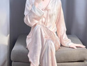 JTTCAC2024年新款中式國風(fēng)盤(pán)扣真絲睡衣女春秋夏季高檔桑蠶絲長(cháng)袖家居服 粉色-MY 商柜品質(zhì) 7A軟絲 L 曬單實(shí)拍圖