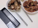 雙槍316L不銹鋼筷子防滑不發(fā)霉食品級家用酒店餐具 福字圓筷10雙裝 曬單實(shí)拍圖