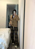 加絨休閑褲女秋冬新款2025高腰顯瘦格子闊腿褲垂感復(fù)古百搭直筒褲 黃色 【加絨保暖顯瘦款】 L 【推薦111-125斤】 曬單實拍圖