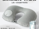 TA按壓充氣u型枕旅行便攜飛機(jī)高鐵火車睡覺頭枕脖枕護(hù)頸神器靠枕 曬單實(shí)拍圖