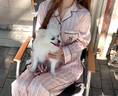 維多利亞的秘密（Victoria's Secret）田曦薇同款 宅度假水光綢家居服絲滑涼感長(cháng)袖長(cháng)褲睡衣套裝 曬單實(shí)拍圖