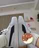 彪馬（PUMA）【小白鞋】增高厚底網(wǎng)球風(fēng)板鞋女復古休閑鞋 SKYE 374764  白-白-銀色-淺灰 01 37 曬單實(shí)拍圖