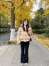 VEOX棉服女2025新款冬季女韓系短款洋氣小個(gè)子棉襖大毛領(lǐng) 卡其黃 M 110斤 曬單實(shí)拍圖
