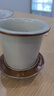 青花汝窯茶杯水杯陶瓷帶蓋茶水分離可定制送禮家用高檔辦公馬克杯 汝窯千里江山-辦公杯 曬單實(shí)拍圖