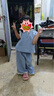 G.DUCKKIDS小黃鴨女童夏裝牛仔套裝2025新款兒童闊腿褲兩件套寶寶夏季衣服 淺藍色 120 (建議105-115cm 4-5.2周歲) 曬單實拍圖