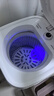 榮事達脫水機家用甩干機大容量甩干桶脫水桶小型單缸單甩干衣機宿舍出租房單脫水速 12KG白蓋藍光鋼桶【藍光護衣+護衣魔方內桶】 曬單實(shí)拍圖